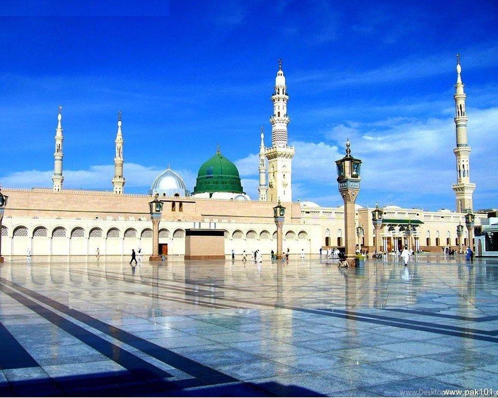 Masjid an-Nabawi, Al-Madinah — Green Dome with crowds