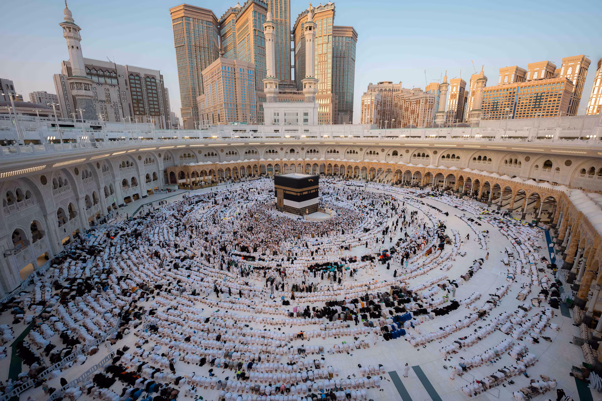 Masjid al-Haram, Makkah — Holy Kaaba with crowds